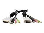 1 5ft / 4m 4-in-1 USB Dual Link DVI-D KVM Switch Cable w/ Audio & Microphone (DVID4N1USB15)